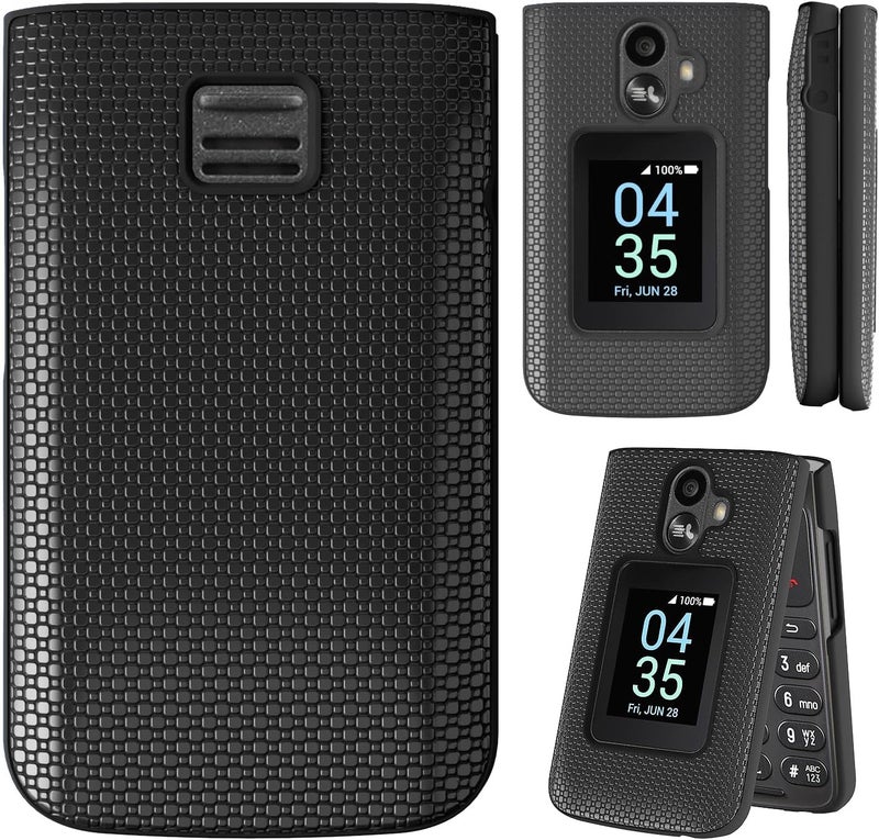 Mocotto for TCL Flip 3 Phone case with Screen Protector Slim Hard Shell Protector Cover for T435 (2024) (TCL Flip 3,Black) - Image 2
